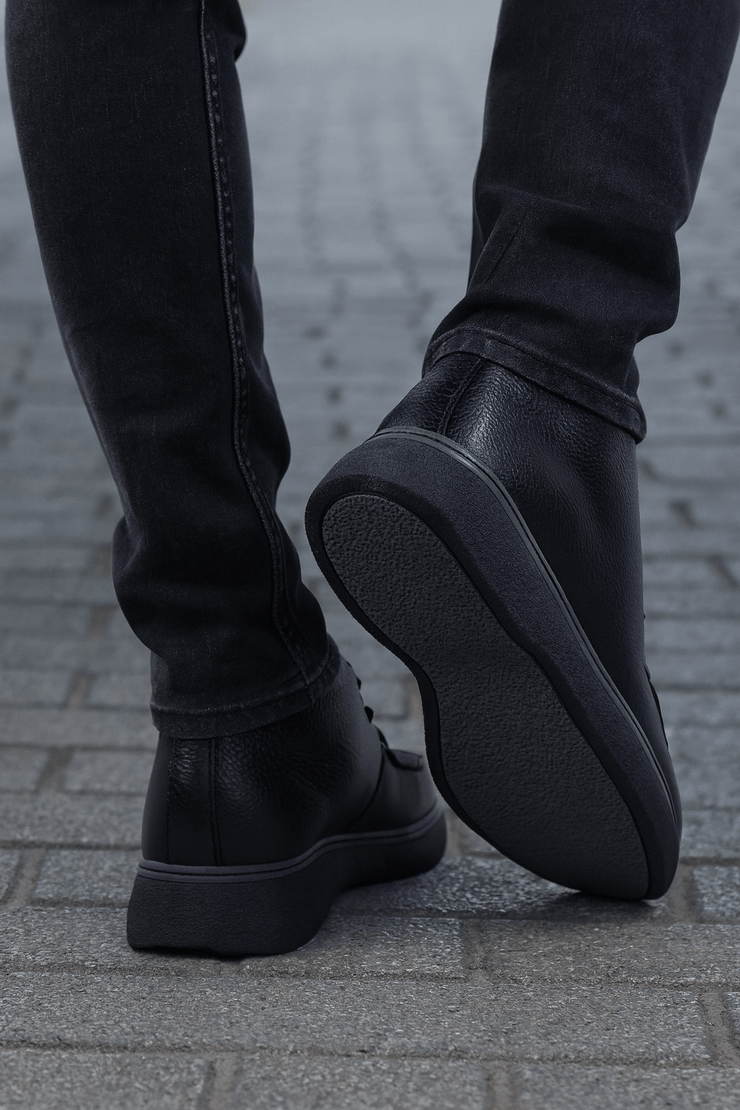 Ghete Casual de Barbati din Piele Negru - MirkoGhete barbatiBigiottos Shoes