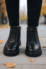 Ghete Casual din Piele Box Negre - PIKAGhete damaBigiottos Shoes