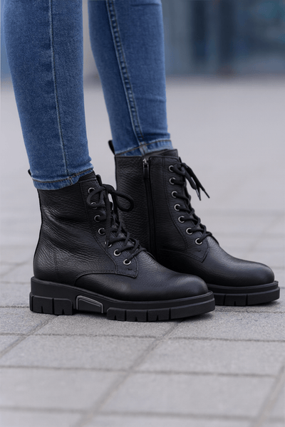 Ghete Dama din Piele Negre cu Fermoar - ORYGhete damaBigiottos Shoes