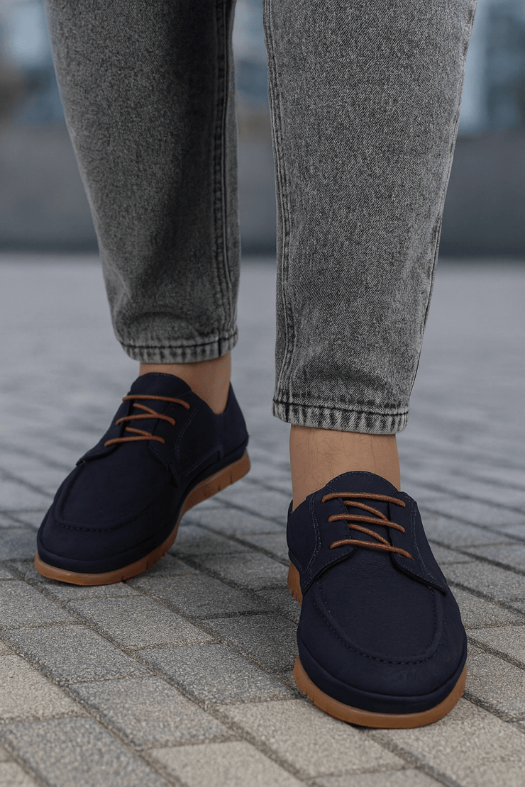 Pantof Casual de Barbati din Piele Bleumarin - ONIXPantofi casual barbatiBigiottos Shoes