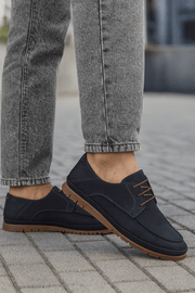 Pantof Casual de Barbati din Piele Bleumarin - ONIXPantofi casual barbatiBigiottos Shoes