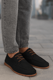 Pantof Casual de Barbati din Piele Negri - OZYPantofi casual barbatiBigiottos Shoes