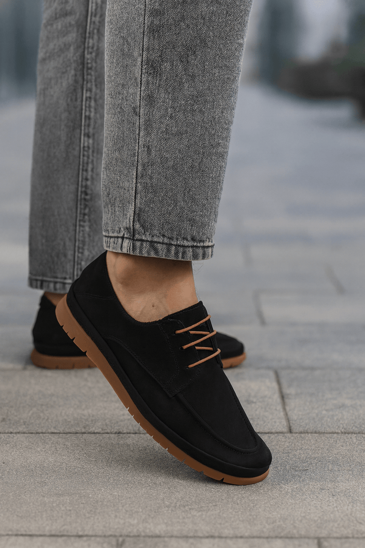 Pantof Casual de Barbati din Piele Negri - OZYPantofi casual barbatiBigiottos Shoes