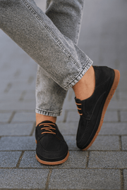 Pantof Casual de Barbati din Piele Negri - OZYPantofi casual barbatiBigiottos Shoes