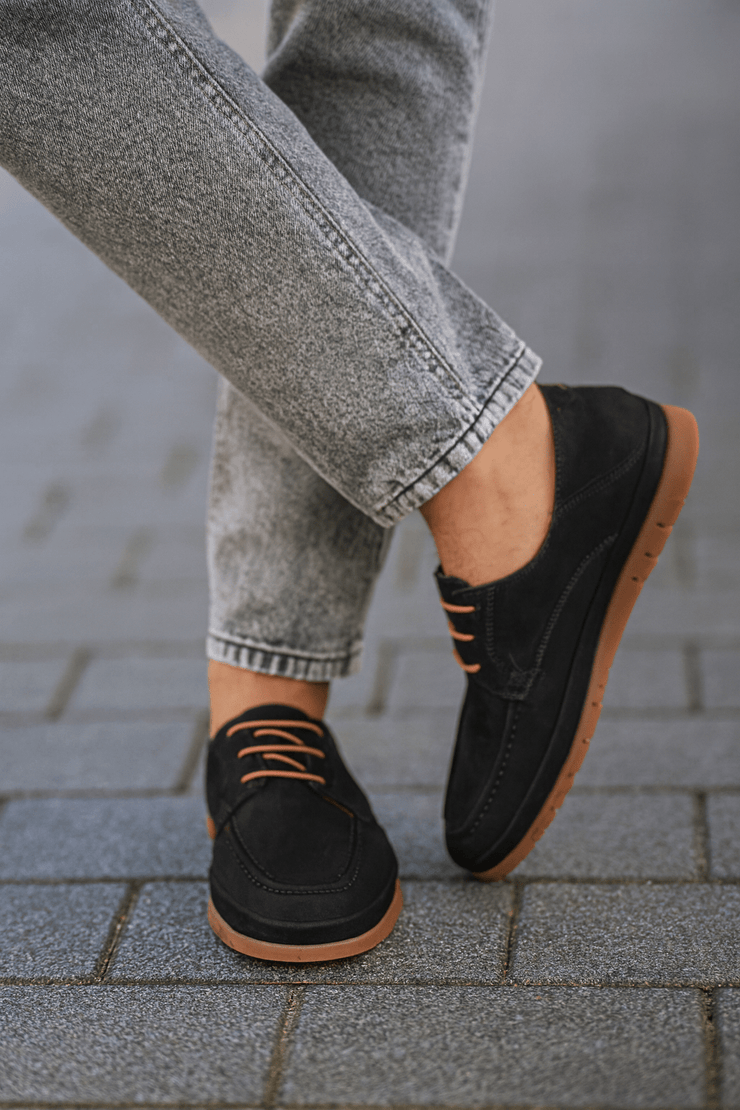 Pantof Casual de Barbati din Piele Negri - OZYPantofi casual barbatiBigiottos Shoes