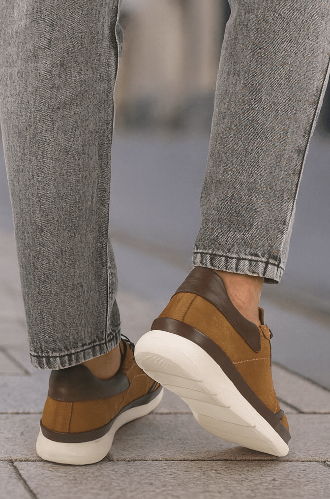 Pantofi Casual Barbati din Piele Camel - STOKEPantofi casual barbatiBigiottos Shoes