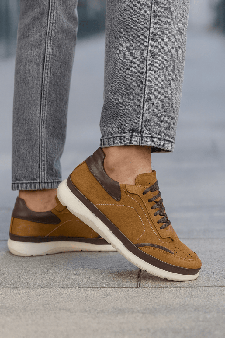 Pantofi Casual Barbati din Piele Camel - STOKEPantofi casual barbatiBigiottos Shoes