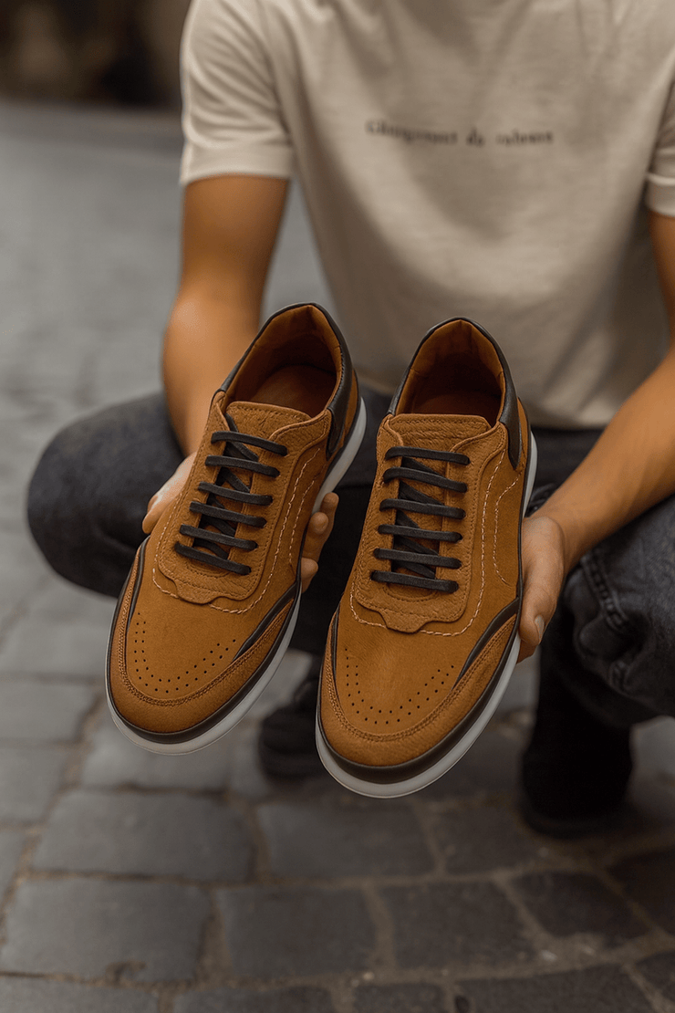 Pantofi Casual Barbati din Piele Camel - STOKEPantofi casual barbatiBigiottos Shoes