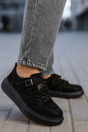 Pantofi Casual Barbati din Piele Negri cu Catarame - ANDIPantofi casual barbatiBigiottos Shoes