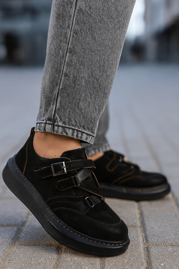 Pantofi Casual Barbati din Piele Negri cu Catarame - ANDIPantofi casual barbatiBigiottos Shoes