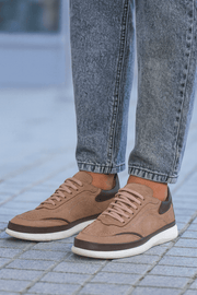Pantofi Casual Barbati din Piele Nubuk Bej - BRENTPantofi casual barbatiBigiottos Shoes