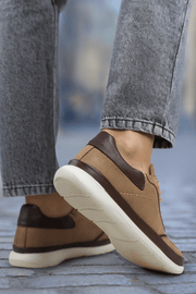 Pantofi Casual Barbati din Piele Nubuk Bej - BRENTPantofi casual barbatiBigiottos Shoes