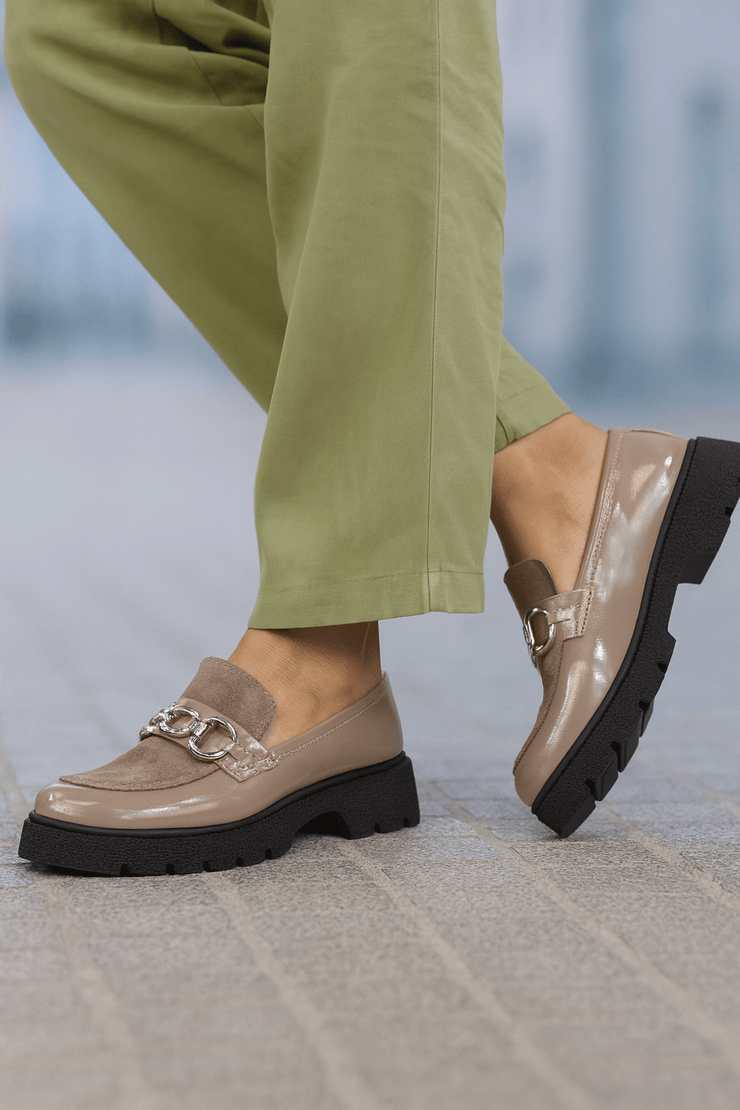 Pantofi Casual Dama din Piele cu Accesoriu BEJ - ELINAPantofi casual damaBigiottos Shoes