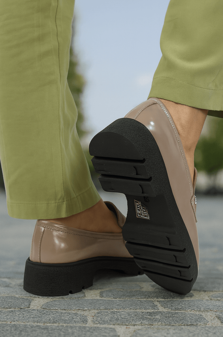 Pantofi Casual Dama din Piele cu Accesoriu BEJ - ELINAPantofi casual damaBigiottos Shoes