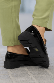 Pantofi Casual Dama din Piele cu Accesoriu Negri - ELBAPantofi casual damaBigiottos Shoes