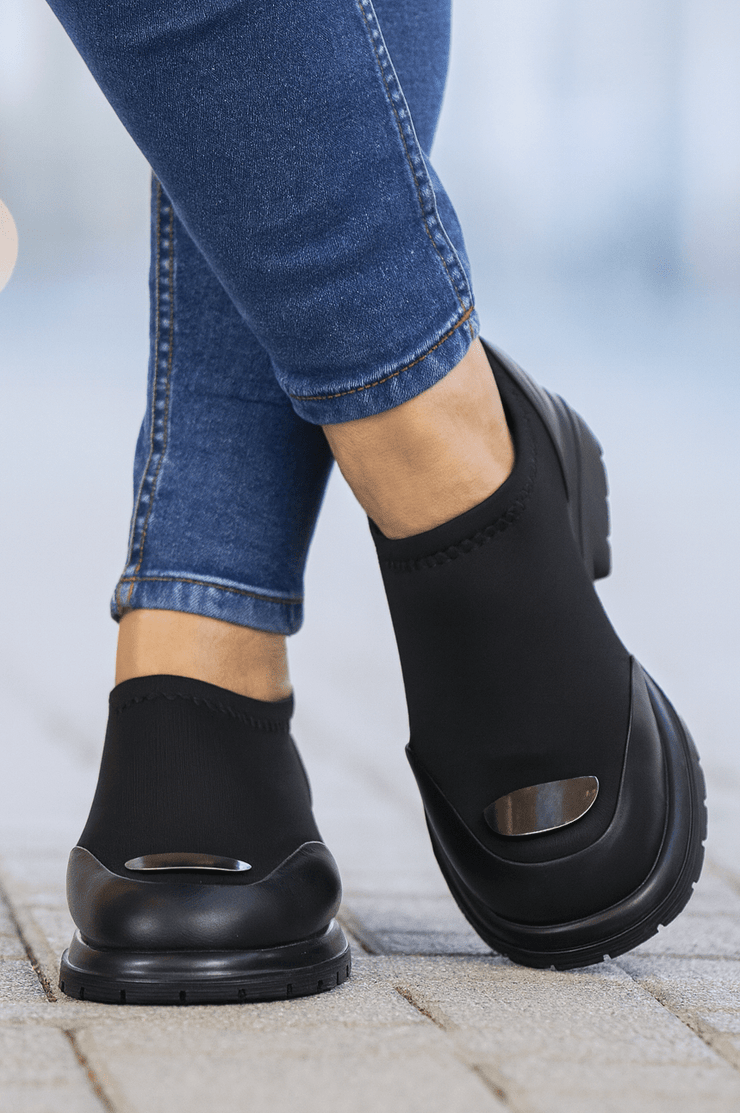 Pantofi Casual Dama din Piele cu Strech si Accesoriu - EXYPantofi casual damaBigiottos Shoes