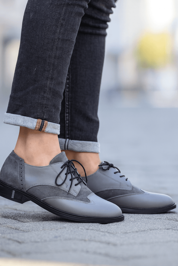 Pantofi Casual Dama din Piele Gri - TIPYPantofi casual damaBigiottos Shoes