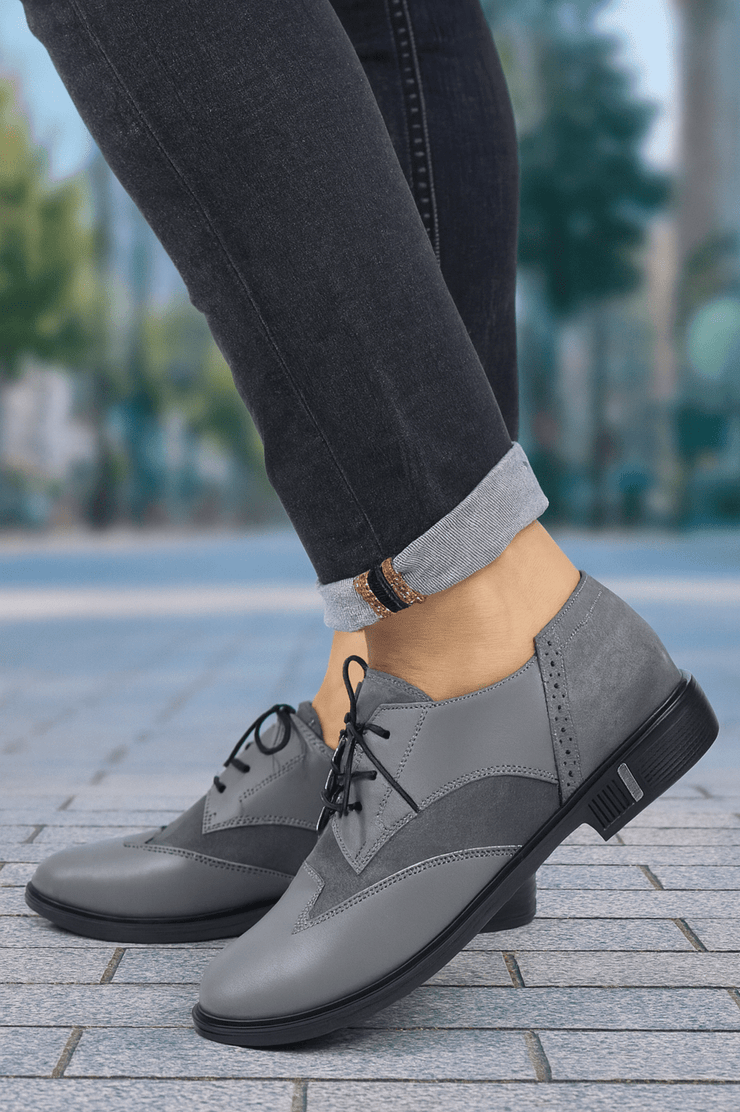 Pantofi Casual Dama din Piele Gri - TIPYPantofi casual damaBigiottos Shoes