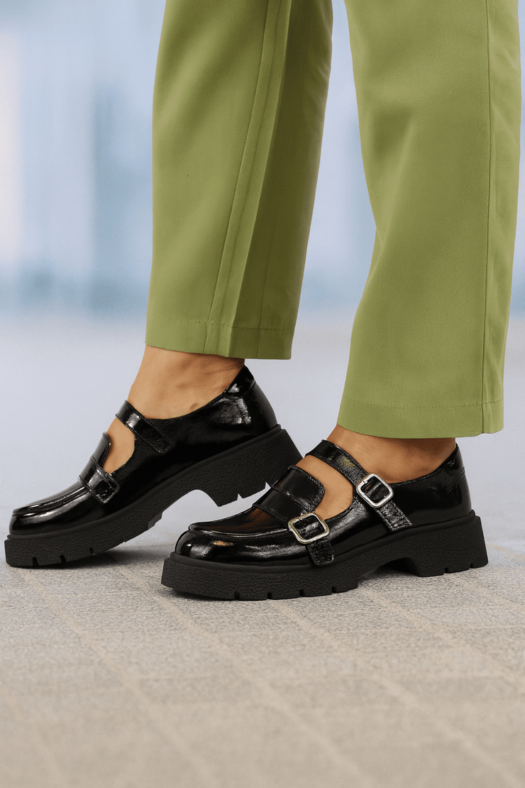 Pantofi Casual Dama din Piele Naturala Lac Negri - DANAPantofi casual damaBigiottos Shoes