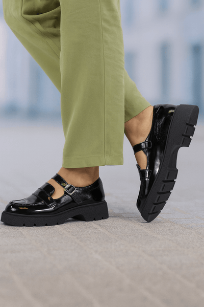 Pantofi Casual Dama din Piele Naturala Lac Negri - DANAPantofi casual damaBigiottos Shoes