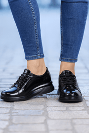 Pantofi Casual Dama din Piele Negru Lac - OLGAPantofi casual damaBigiottos Shoes