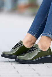 Pantofi Casual Dama din Piele Verde Lac - OLAPantofi casual damaBigiottos Shoes