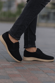 Pantofi Casual de Barbati din Piele Nubuk Negru - JAZPantofi casual barbatiBigiottos Shoes