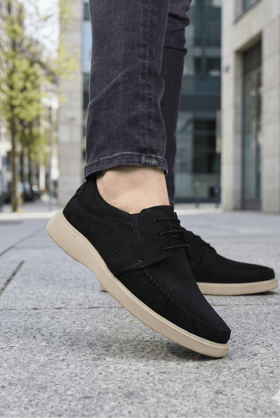 contemporary fashion No.1 .4 .5 　3冊セット Pantofi Casual de Barbati din Piele Nubuk Negru - JAZ BLACK
