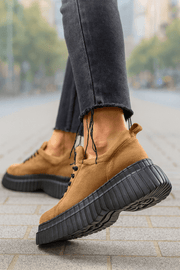 Pantofi Casual din Piele Intoarsa Camel - NOLAPantofi casual damaBigiottos Shoes