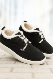 Pantofi Casual din Piele Intoarsa Neagra cu Blanita - PUFPantofi casual damaBigiottos Shoes