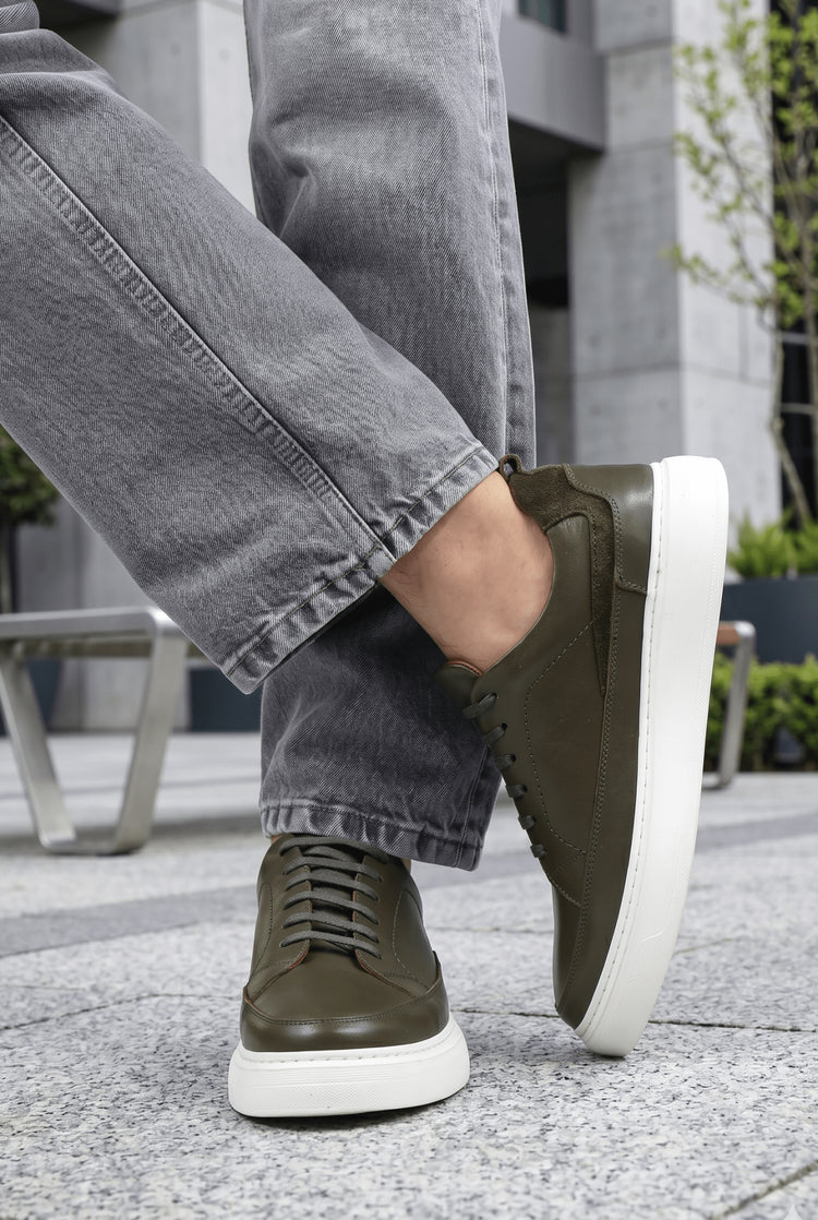 Pantofi Casual din Piele Naturală Verzi - ZEKI GREEN – Bigiottos Shoes