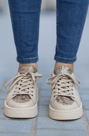 Pantofi Dama din Piele Bej cu Print - TOREPantofi casual damaBigiottos Shoes