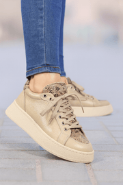 Pantofi Dama din Piele Bej cu Print - TOREPantofi casual damaBigiottos Shoes