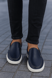 Pantofi de Barbati din Piele fara Siret Bleumarin - KOTPantofi casual barbatiBigiottos Shoes