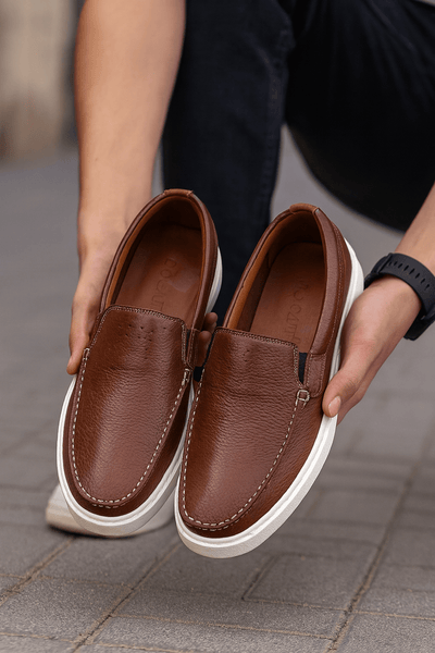 Pantofi de Barbati din Piele fara Siret Maro - KOLPantofi casual barbatiBigiottos Shoes