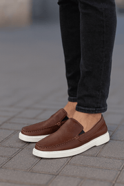 Pantofi de Barbati din Piele fara Siret Maro - KOLPantofi casual barbatiBigiottos Shoes