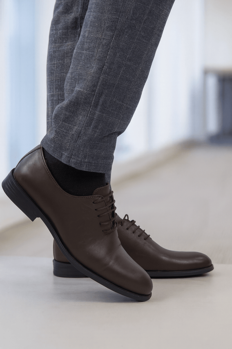 Pantofi Eleganti Barbati din Piele cu Siret Maro - PETERPantofi barbatiBigiottos Shoes