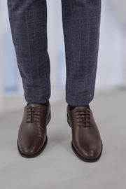 Pantofi Eleganti Barbati din Piele cu Siret Maro - PETERPantofi barbatiBigiottos Shoes