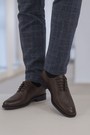 Pantofi Eleganti Barbati din Piele cu Siret Maro - PETERPantofi barbatiBigiottos Shoes