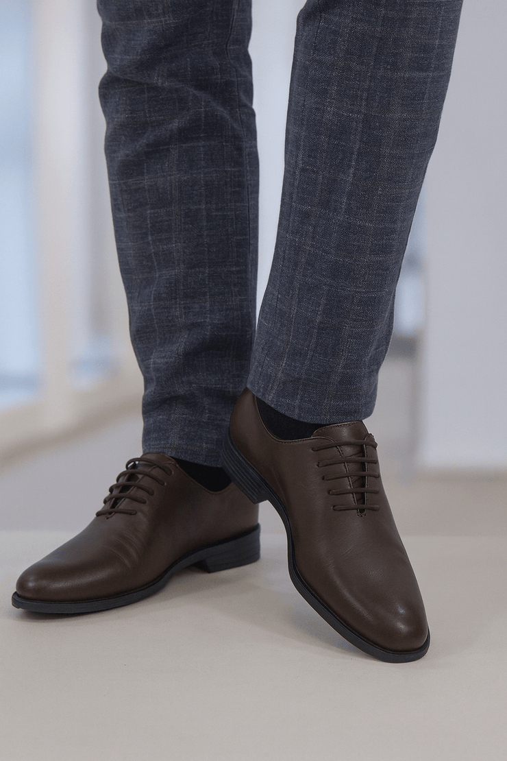 Pantofi Eleganti Barbati din Piele cu Siret Maro - PETERPantofi barbatiBigiottos Shoes