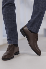 Pantofi Eleganti Barbati din Piele cu Siret Maro - PETERPantofi barbatiBigiottos Shoes