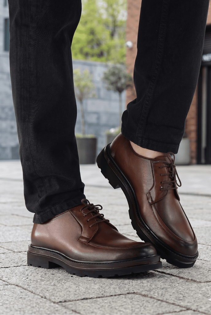 matoo0919 Pantofi Premium Casual din Piele Maro - SYRO BROWN – Bigiottos Shoes