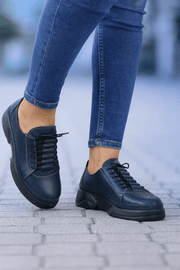 Pantofi Sport Dama din Piele Bleumarin - AZIZPantofi casual damaBigiottos Shoes