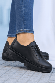 Pantofi Sport Dama din Piele Negri - AZOREPantofi sport damaBigiottos Shoes