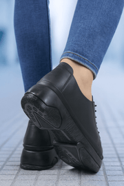 Pantofi Sport Dama din Piele Negri - AZOREPantofi sport damaBigiottos Shoes