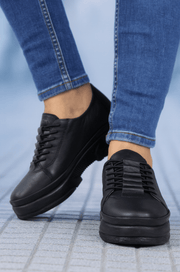 Pantofi Sport Dama din Piele Negri - AZOREPantofi sport damaBigiottos Shoes