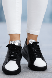 Pantofi Sport Dama din Piele Negru si Alb - ANYPantofi casual damaBigiottos Shoes