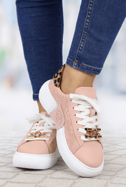 Pantofi Sport Dama din Piele Pudra cu Accesorii - PIAPantofi sport damaBigiottos Shoes