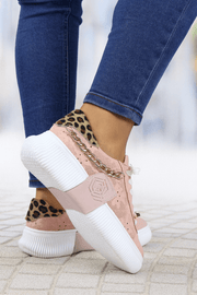 Pantofi Sport Dama din Piele Pudra cu Accesorii - PIAPantofi sport damaBigiottos Shoes