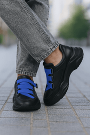 Pantofi Sport de Barbati din Piele Negri cu Elastic - ZOSOPantofi sport barbatiBigiottos Shoes